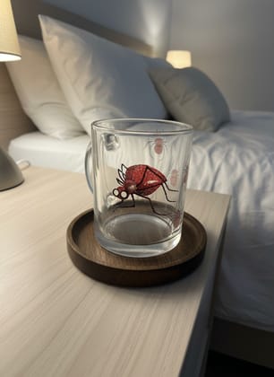 Ivvory Spider Glass Coffee Mug (Standard Size) | Printed Glassware | Gothic & Nature Theme