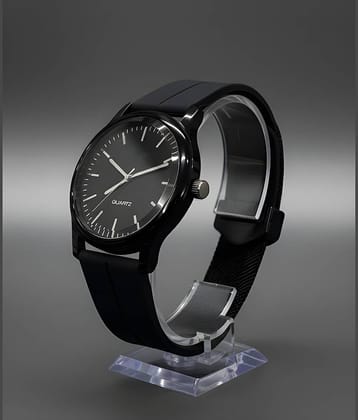 Cosmic Black Silicon Analog Men's Watch
