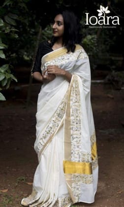 AWESOME LINEN COTTON PRINTED SAREE - 2207