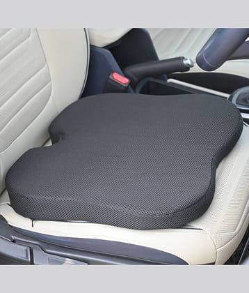 HOSPIKART Memory Foam Car Seat Cushion for Long and Daily Commute for Back, Tailbone & Sciatica Pain (Black)