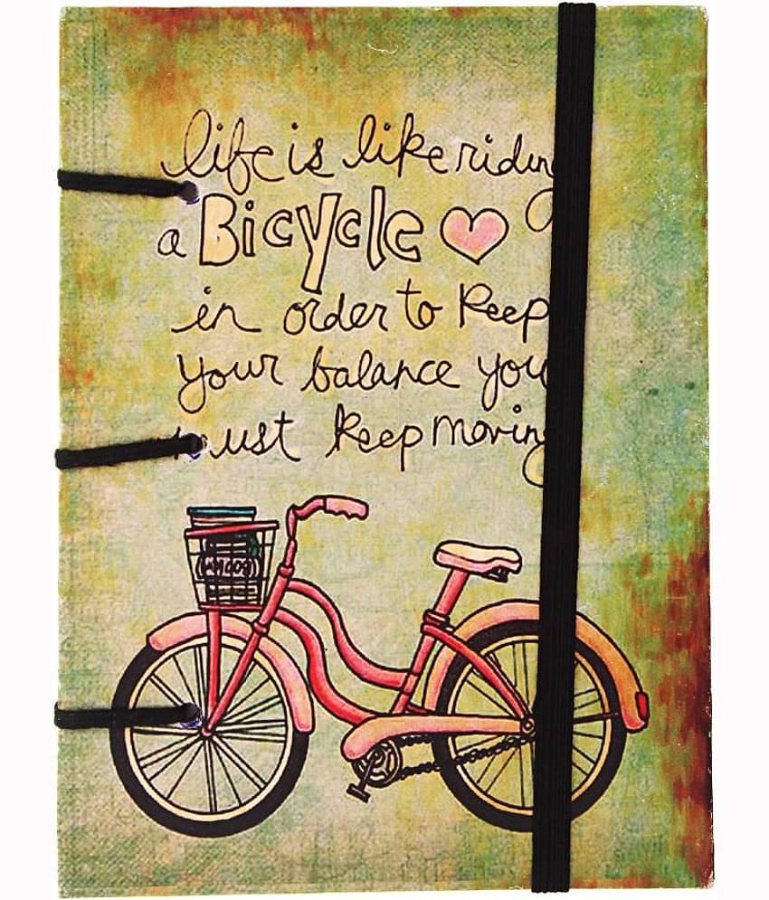 Bicycle Print In Special Binding Notebook Regular Journal