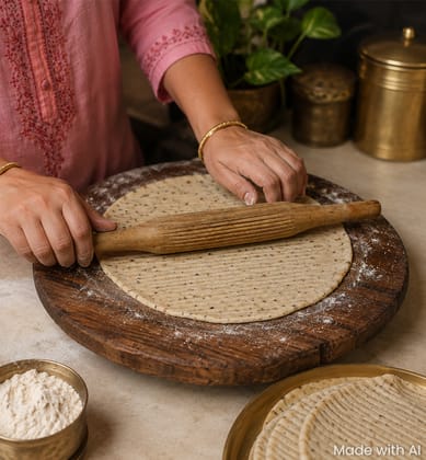 Handcrafted Lacquerware Natural Wood Rolling Pin (Belan)