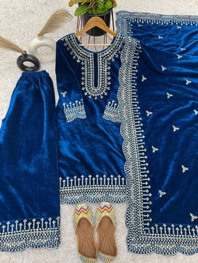 Designer Party Wear Top-Sharara And Dupatta With Heavy Embroidery Sequence Work
