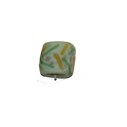 Beadwaala Handmade Fancy Lampwork Glass Beads For Jewelry Making. (Flat Square) SFL-188-Per Packet 25 Pcs / 18X8 MM