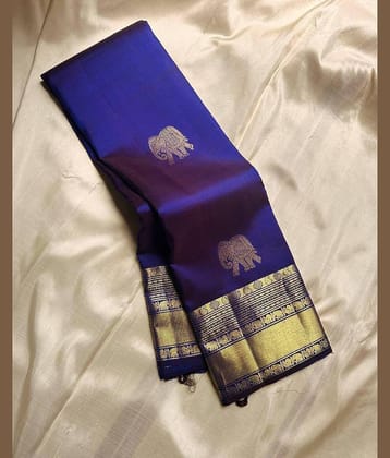 fab woven Art Silk Woven Design Banarasi saree With Unstitched Blouse Piece ( Purple )