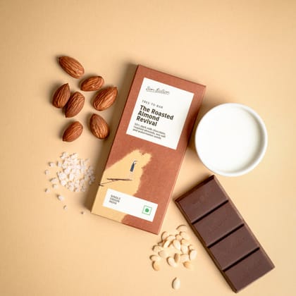 Bon Fiction The Roasted Almond Revival (Mini) - Dark Milk Roasted Almonds Chocolate, 21 gm