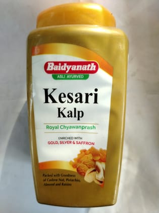 Baidyanath Kesari Kalp Royal chyawanprash Enriched with Gold, silver & saffron 
