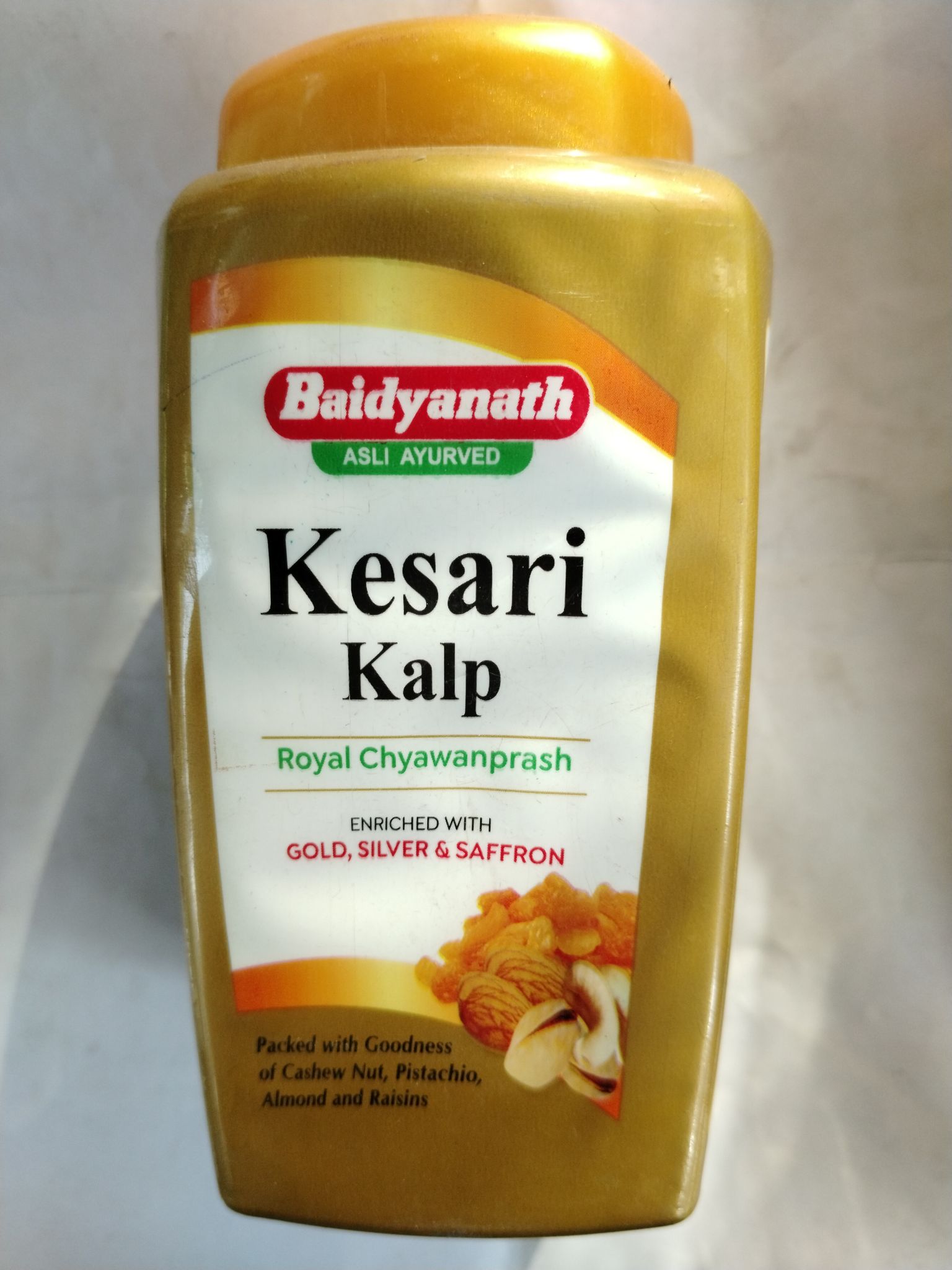 Baidyanath Kesari Kalp Royal chyawanprash Enriched with Gold, silver & saffron 