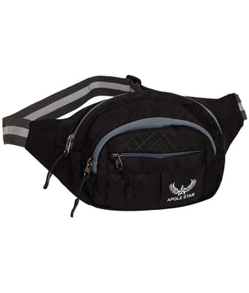 APOLESTAR PASPORT HOLDER BAG Polyester Black Waist Pouch - Black