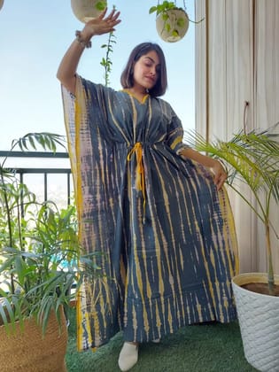 Hand Block printed KAFTAN 100% Pure cotton B