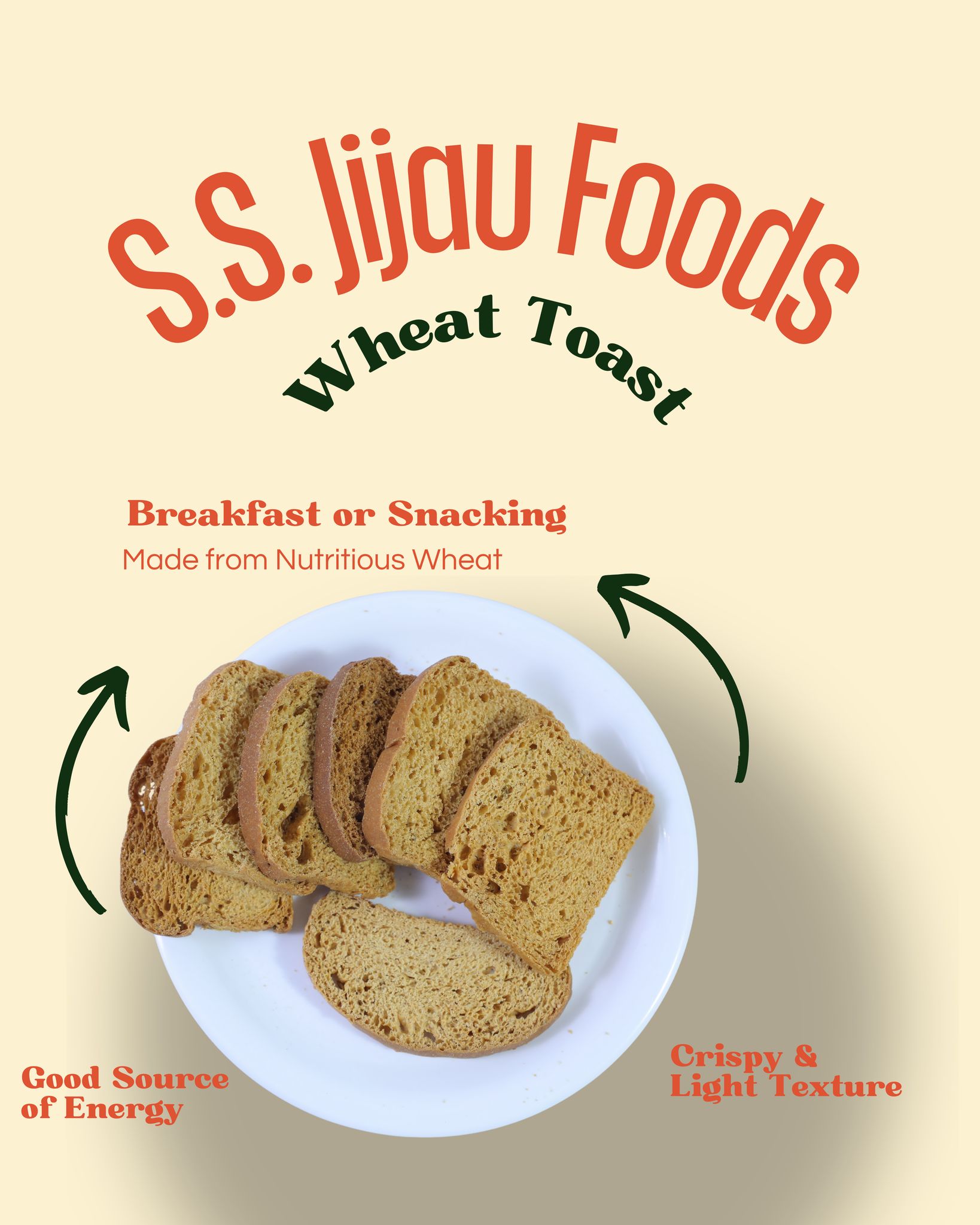 Wheat Toast 100 g Each [23X31cm]