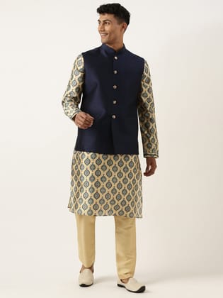 Navy Silk Jacket-Made To Measure