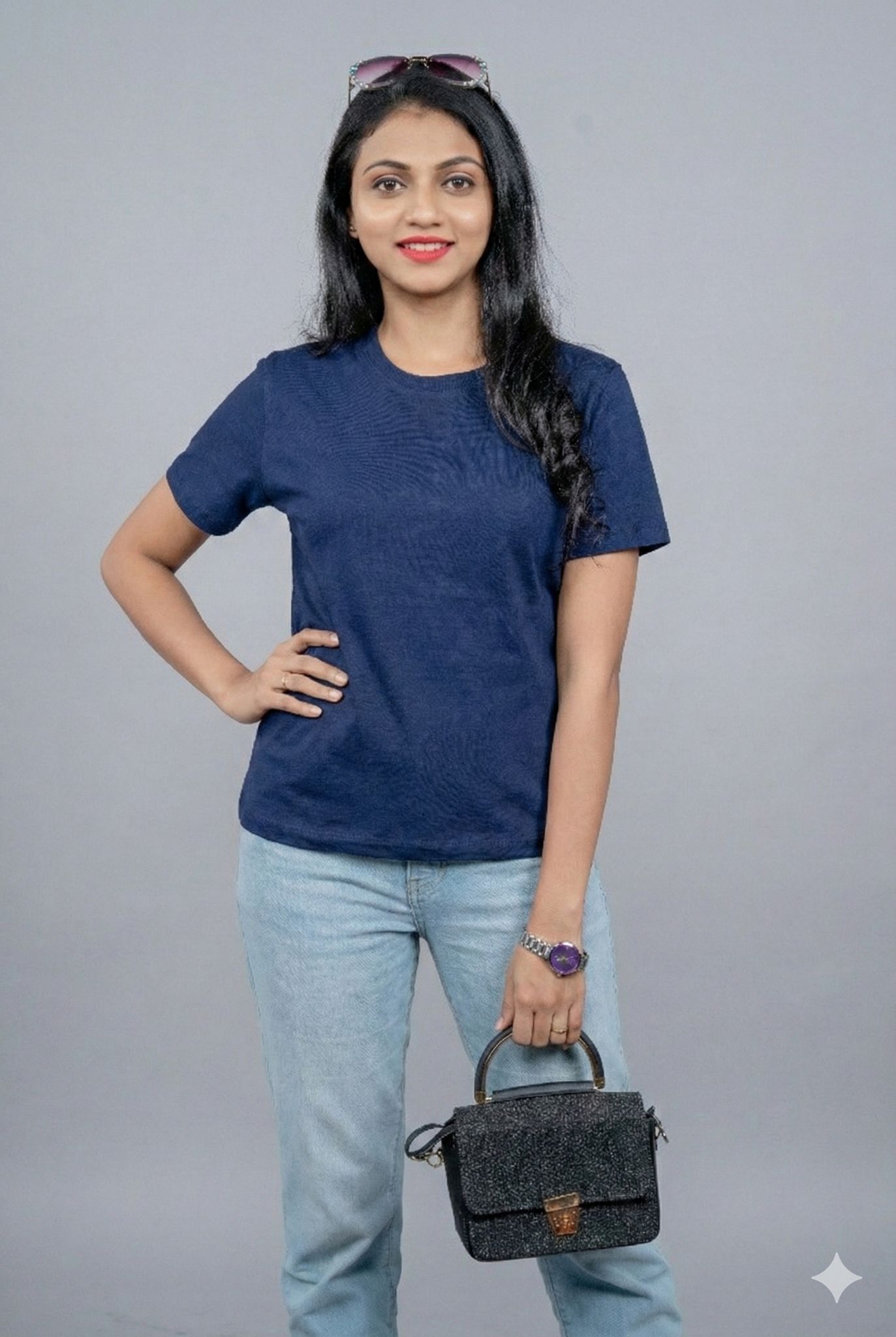 Navy Blue Tees for Women