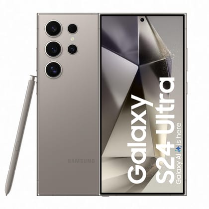 Samsung Galaxy S24 Ultra 5G AI Smartphone (Titanium Gray, 12GB, 256GB Storage) grey / 12GB + 256GB