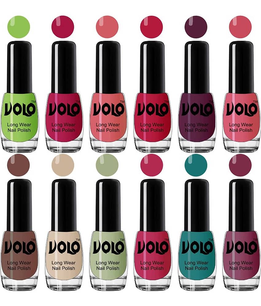 VOLO Best Affordable FullYear Collection Nail Polish Combo 12 Pcs Multi Glossy 60 mL