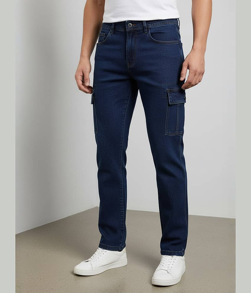 plounge Clean Look Men's Jeans - Blue ( Pack of 1 )