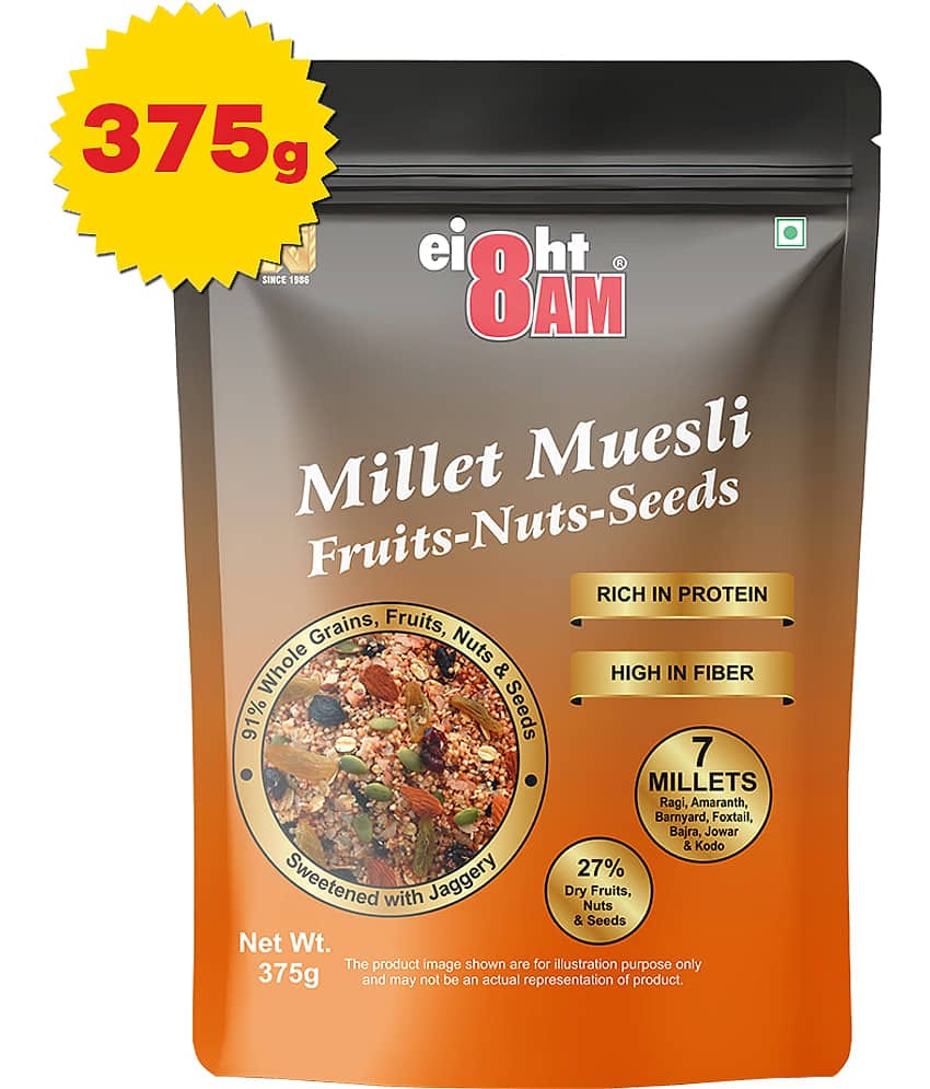 8AM Fruits-Nuts-Seeds Millet Muesli 375 gm