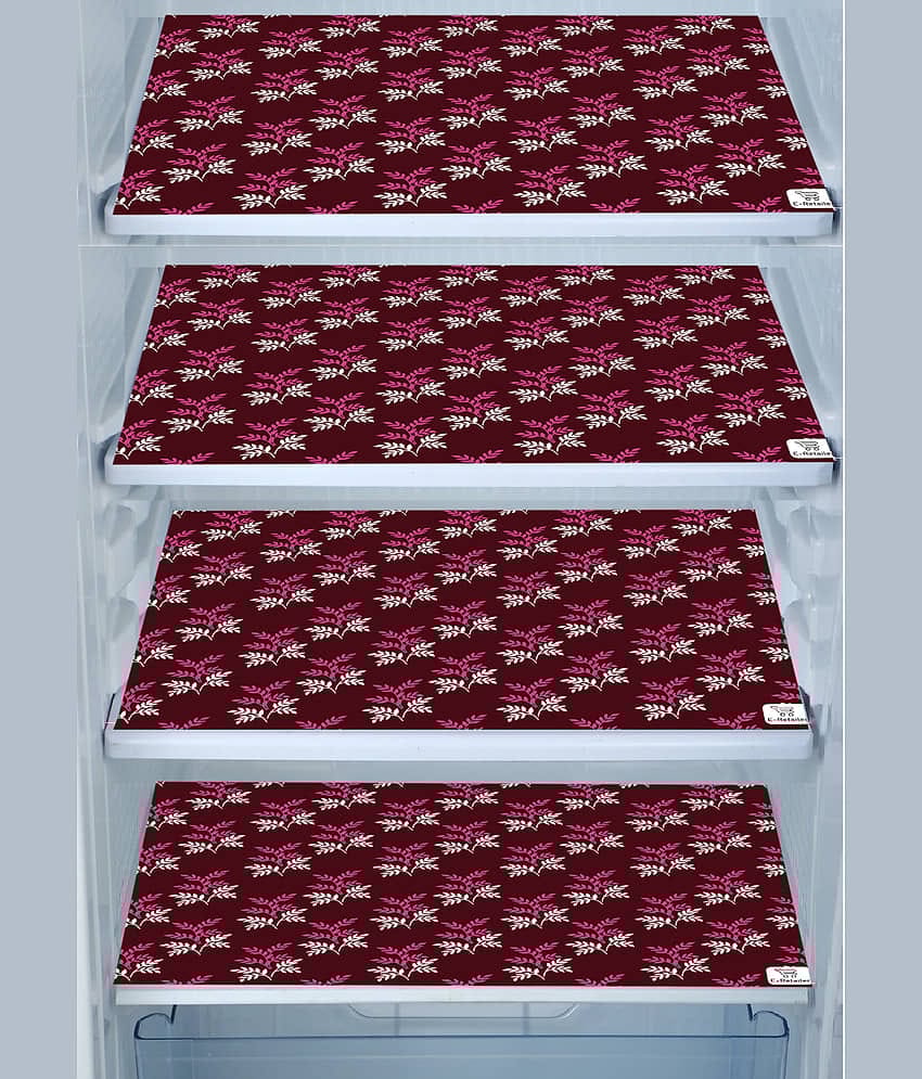 E-Retailer Set of 4 PVC Blue Fridge Mats