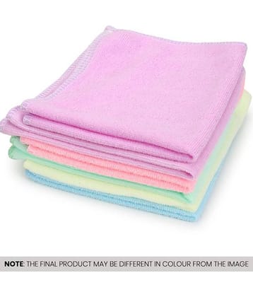 PROGIENCE Multicolor 150 GSM Microfiber Car & Bike Cleaning Cloth For Automobile car accessories( Pack of 6 ) 30x30 cms