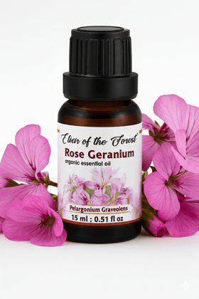 Elixir of the Forest Rose Geranium Oil | 10 ml | Skin Clarifying Oil | Travel-Size Radiance Boost