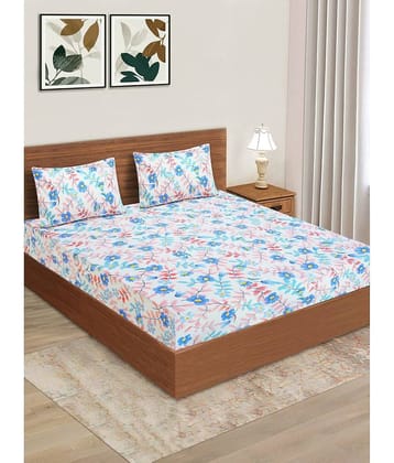 Home Candy Microfiber Double Bedsheet ( White )