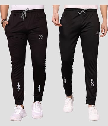 Anand Multicolor Lycra Men's Joggers ( Pack of 2 )