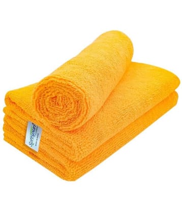 SOFTSPUN Microfiber Cleaning Cloths, 3pcs 40x40cms 340GSM Orange! Highly Absorbent, Lint and Streak Free, Multi -Purpose Wash Cloth for Kitchen, Car, Window, Stainless Steel, silverware.
