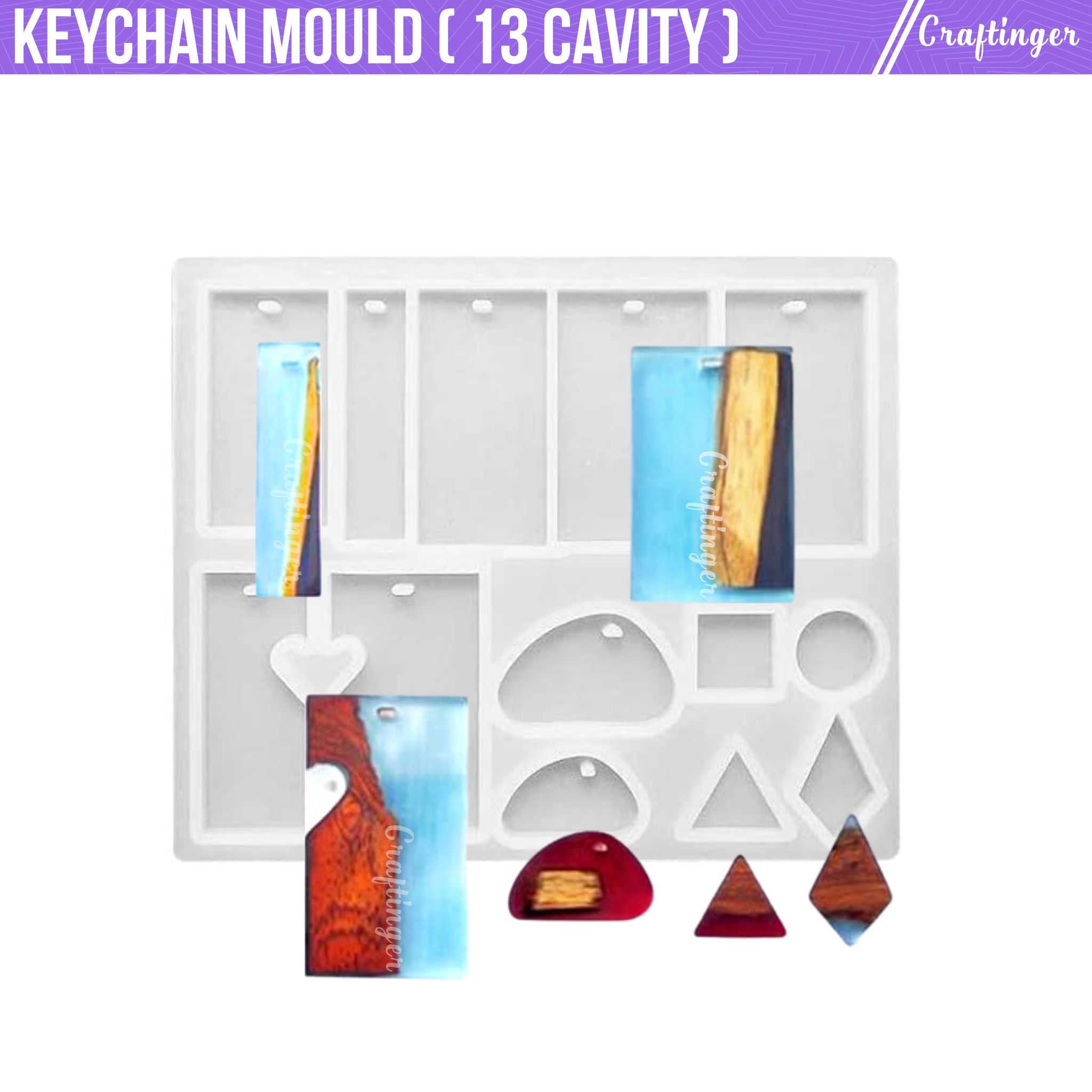 13 Cavity Keychain Mould