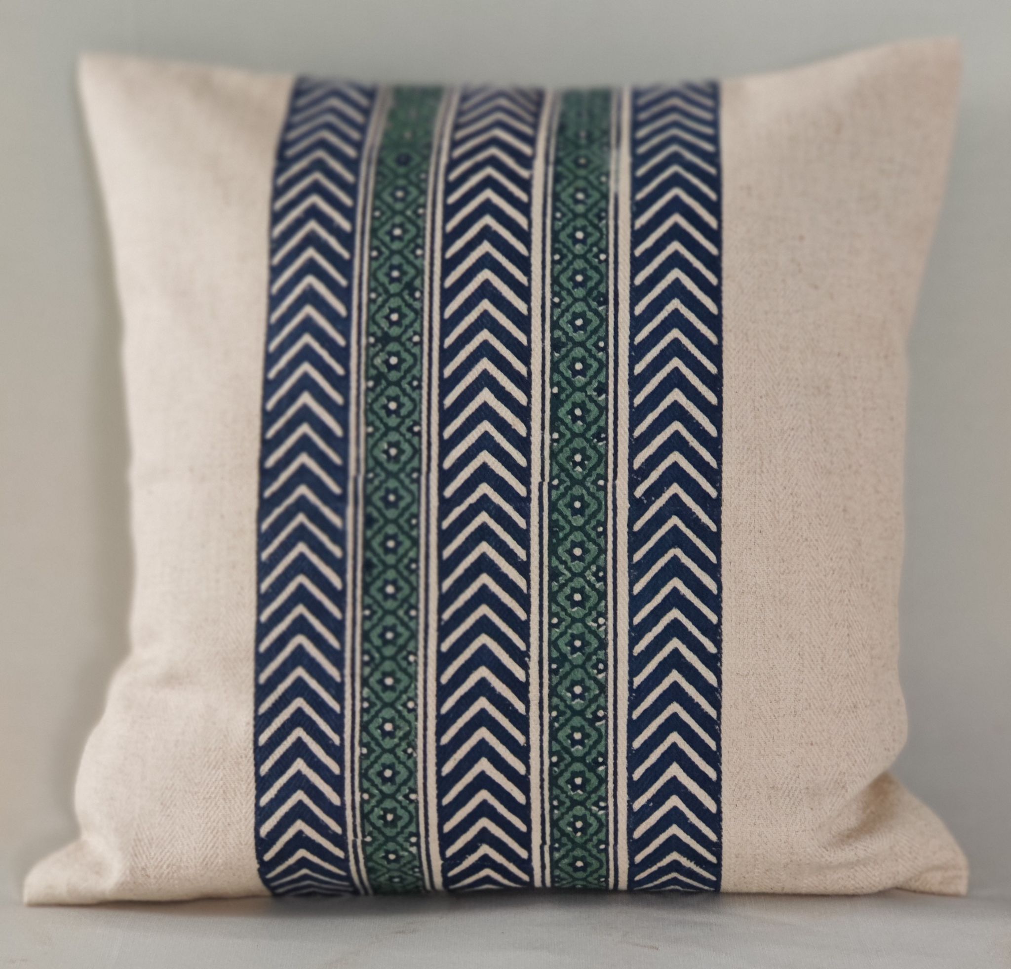 Block Printed Cotton Cushion Covers | Set of 2 | Geometric Design