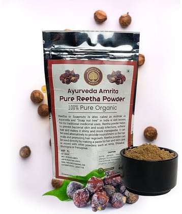 Ayurveda Amrita Pure Reetha Powder For Hair & Scalp | 100 Gram
