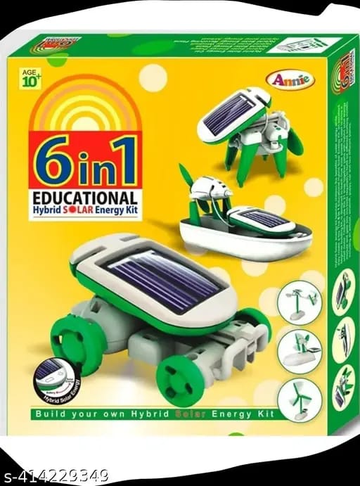 6-in-1 Educational Solar Electronic Kit Build Solar+ Free Remote Control Car Solar and Fuel Cell Electronic Hobby Kit