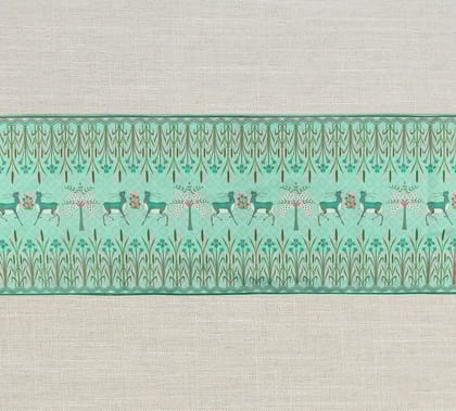 India Circus Mirroring Deer Garden 94 X 14 Table And Bed Runner