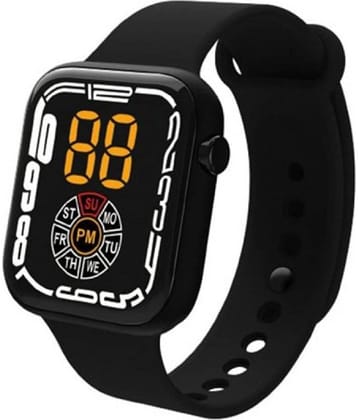 Renaissance Traders - Black PU Digital Men's Watch