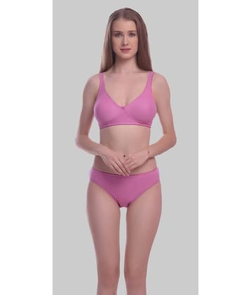 Elina Cotton Women's Bra & Panty Set ( Peach )