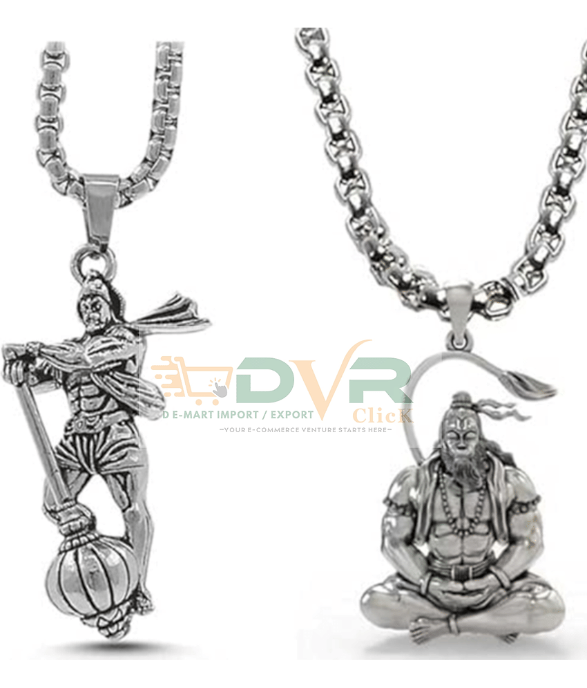 DvR ClicK Hanuman Gada Stand With Meditation Hanuman ( Pack of 2 )