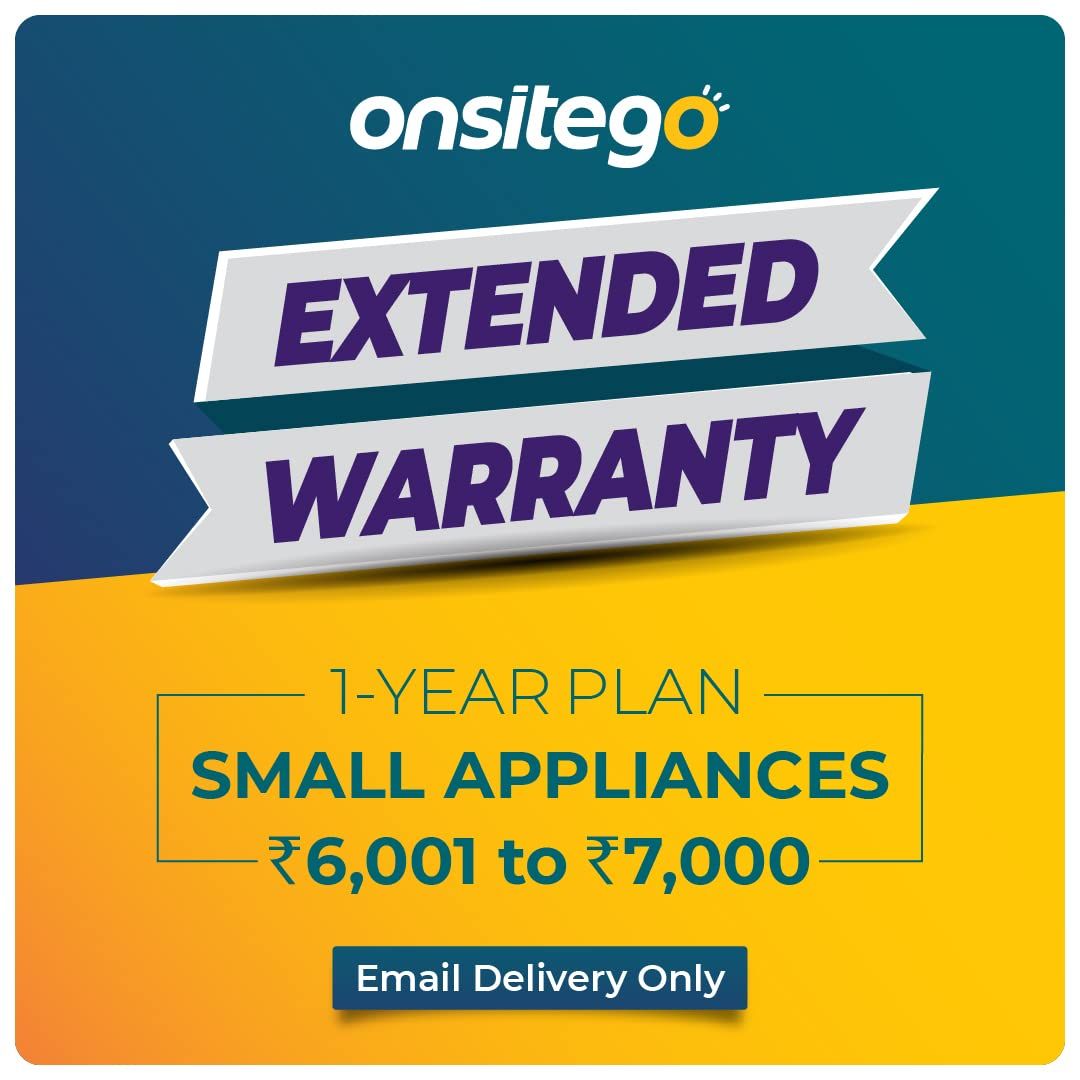 ONSITEGO 1 Year Extended Warranty For Small Household Appliances From Rs. 6001-7000 (Email Delivery - No Physical Kit), Multi-coloured ONSITEGO 1 Year Extended Warranty For Small Household Appliances From Rs. 6001-7000 (Email Delivery - No Physical Kit),