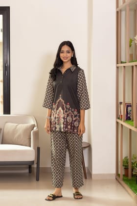 Rich Mocha Symmetry Co-Ord Set-XS
