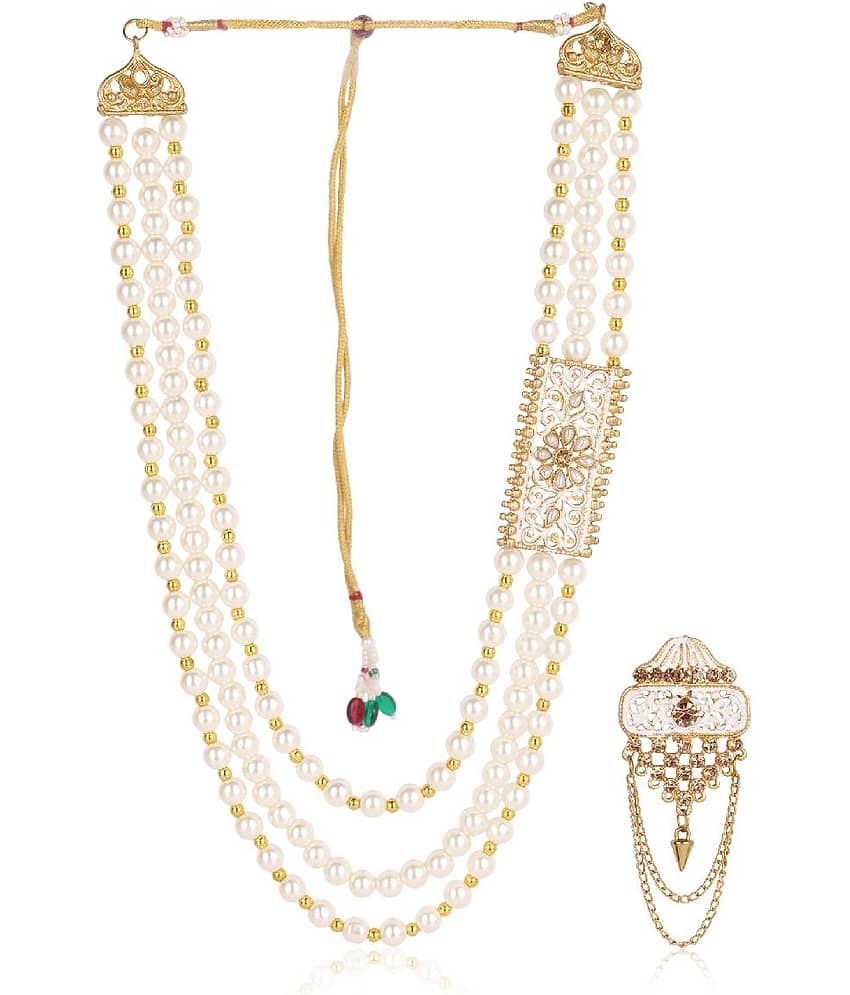Wedding Groom Mala & Brooch Set for Men