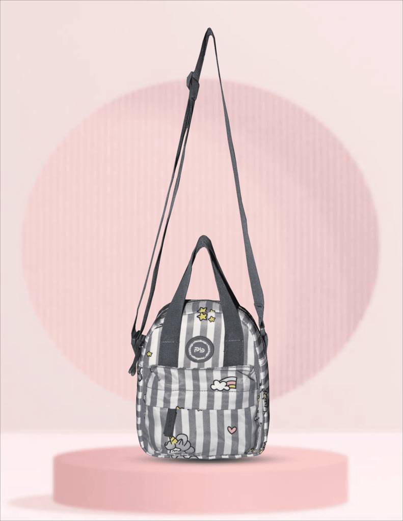 PB Pearlbags Soft Crossbody Shoulder Or Hand Bag or Sling bag Water Resistant Anti Fall Stationery Storage Bag Handbag Clutch Bag Sweet Birthday Gift For 5-10 Years Children Students Girls