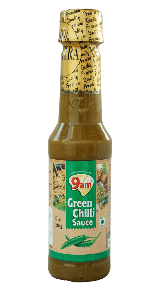 9am Green Chilli Sauce, 210 gm
