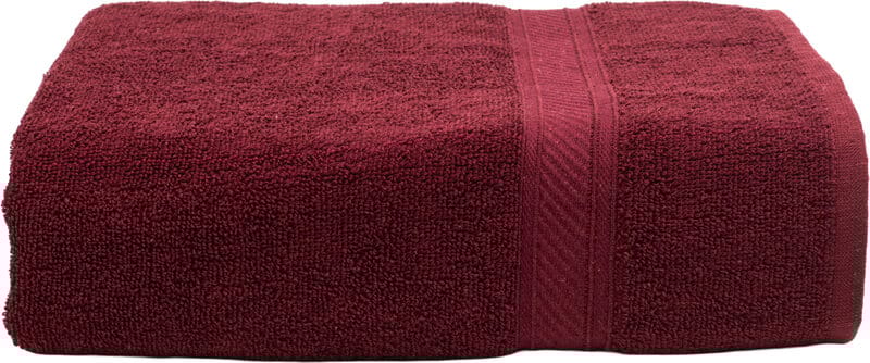 Furnofy Cotton 450 GSM Bath Towel Merun (Pack Of 1)