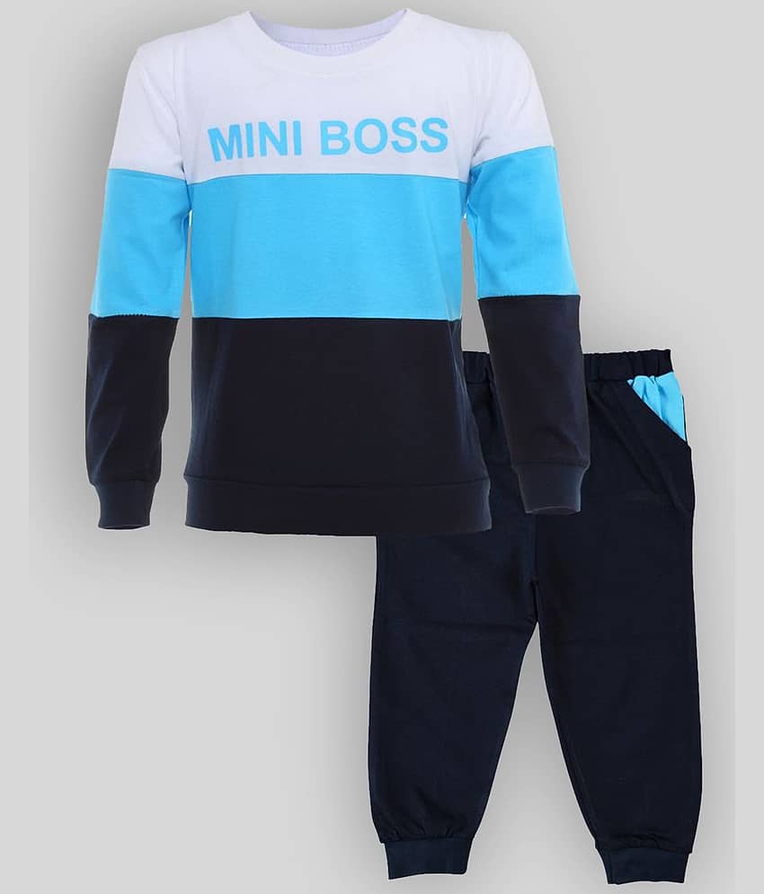 CATCUB Pack of 1 Baby Boys 100% Cotton Shirt & Trouser ( Blue )