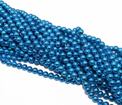 Sky Blue color Round Shape Acrylic Hanging Beads for Jewelry Making, Necklace, Earring, Bracelet, Embroidery, Dress and DIY Kit-Per Packet of 50 Gram (550 Pieces) / 6 MM
