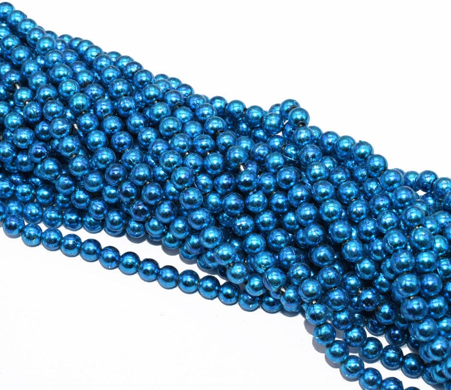 Sky Blue color Round Shape Acrylic Hanging Beads for Jewelry Making, Necklace, Earring, Bracelet, Embroidery, Dress and DIY Kit-Per Packet of 50 Gram (550 Pieces) / 6 MM
