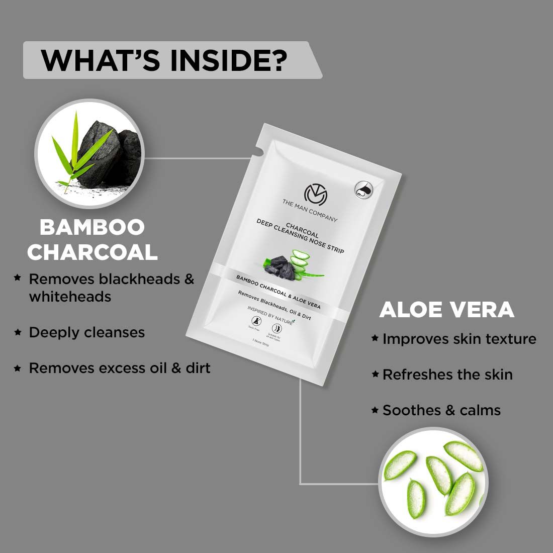 Deep Cleansing Nose Strip | Bamboo Charcoal & Aloe Vera Deep Cleansing Nose Strip | Bamboo Charcoal & Aloe Vera - Nose Strip and Free Face Wash