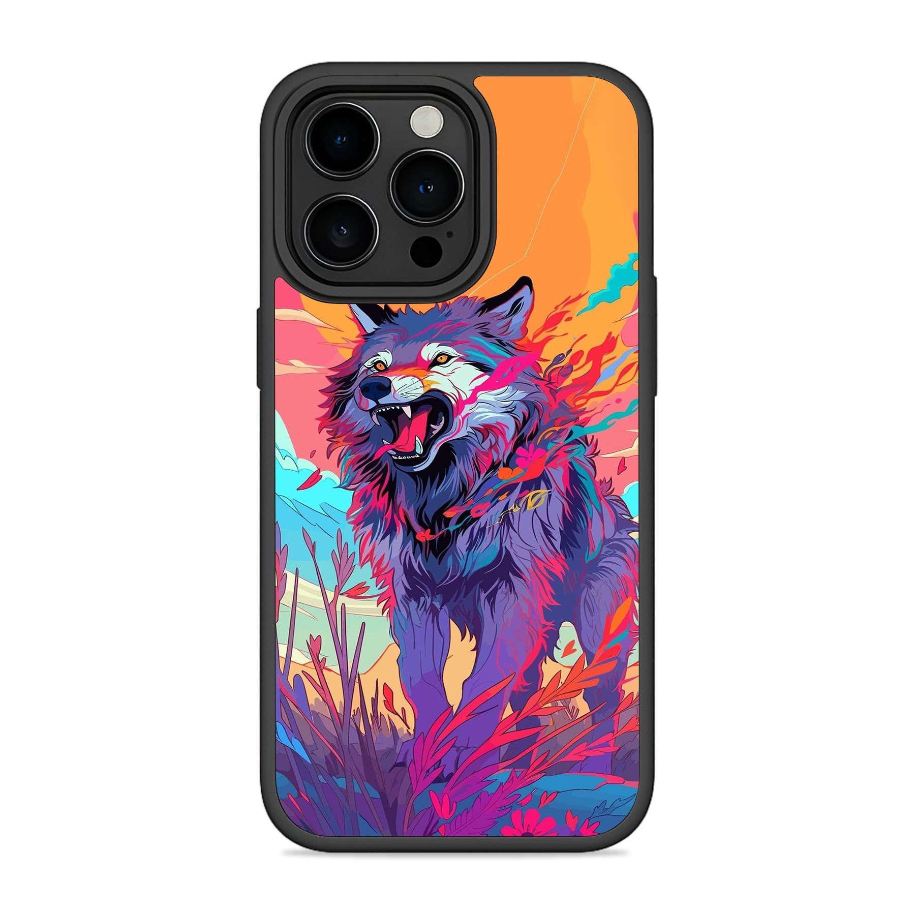 Colour Wolf 3D Mobile Bumper Cover