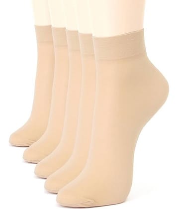 Regi Skin Colour Cotton Ankle Length Socks - 5 Pair Pack