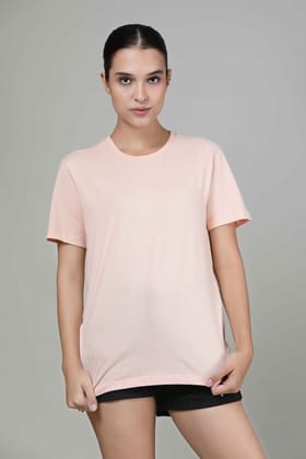 Peach - Womens Half sleeves T- Shirt-XXL