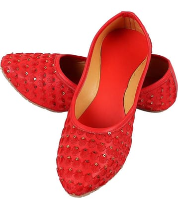 Anjaneya Creations Red Ethnic Footwear