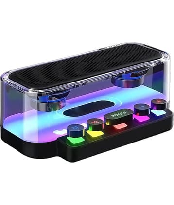 Life Like RGB Transparent 10 W Bluetooth Speaker Bluetooth v5.0 with USB,SD card Slot,Call function Playback Time 5 hrs Black